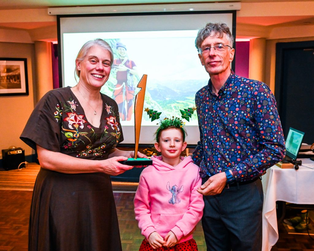 Award winner presentation photo at Club dinner